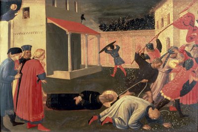 Detail van het Linaiuoli-drieluik, predella toont het martelaarschap van St. Mark, 1433 door Fra Angelico